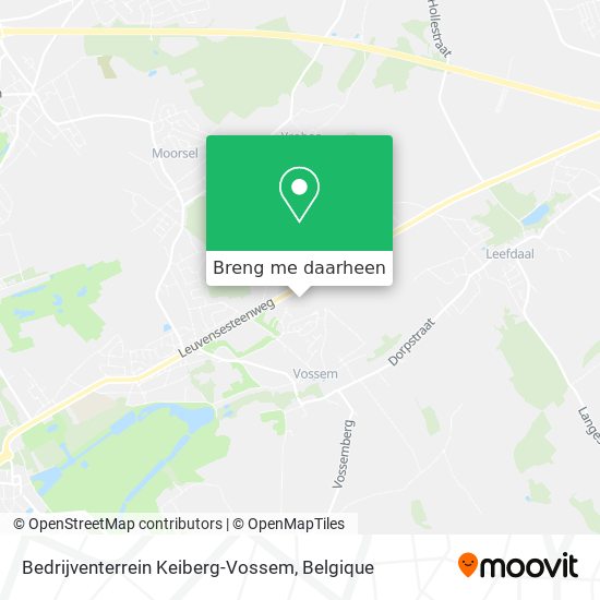 Bedrijventerrein Keiberg-Vossem kaart