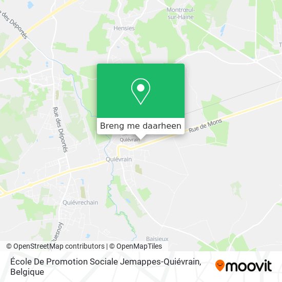 École De Promotion Sociale Jemappes-Quiévrain kaart