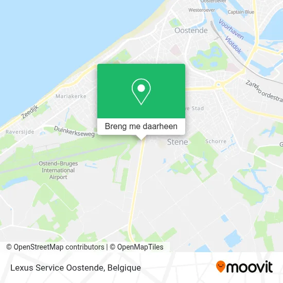 Lexus Service Oostende kaart