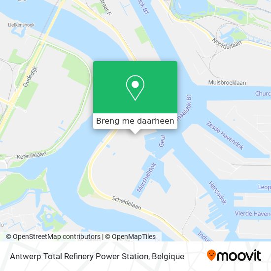 Antwerp Total Refinery Power Station kaart