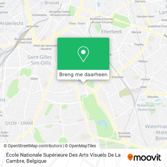 École Nationale Supérieure Des Arts Visuels De La Cambre kaart