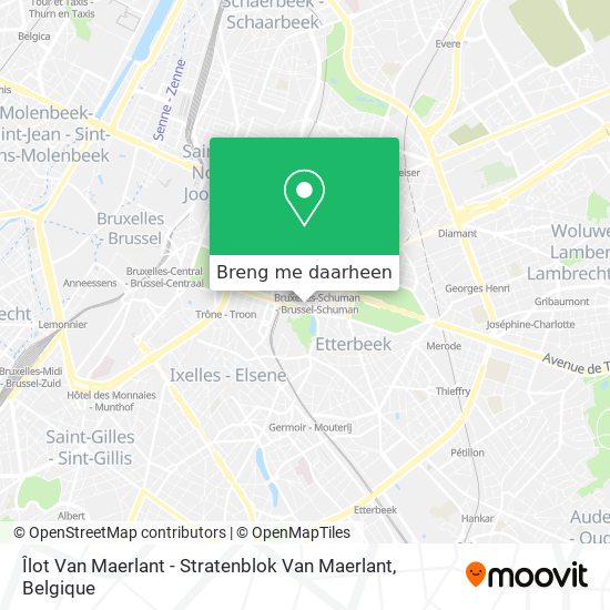 Îlot Van Maerlant - Stratenblok Van Maerlant kaart