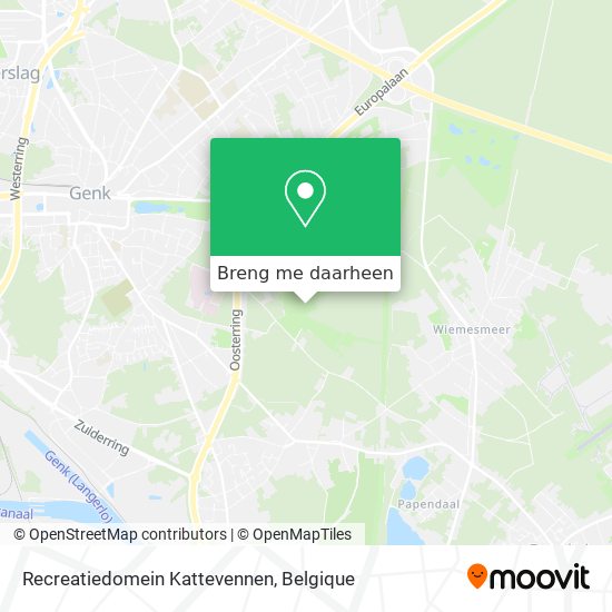 Recreatiedomein Kattevennen kaart