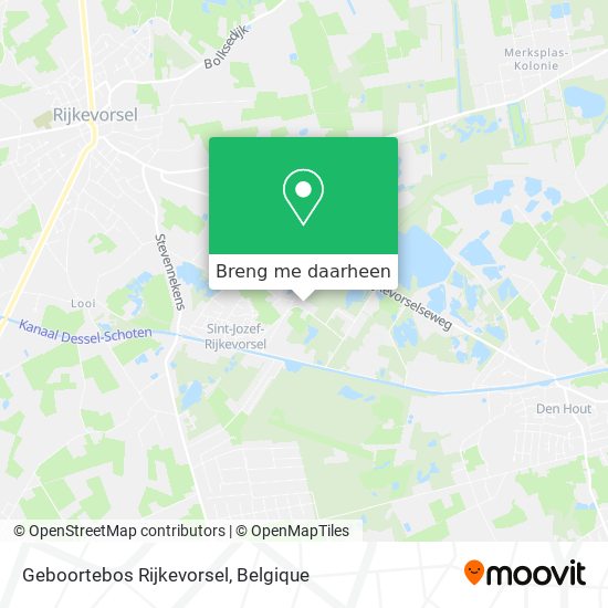 Geboortebos Rijkevorsel kaart