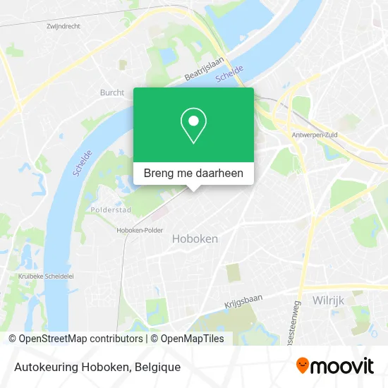 Autokeuring Hoboken kaart