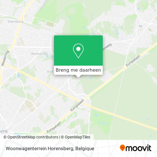 Woonwagenterrein Horensberg kaart