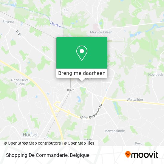 Shopping De Commanderie kaart
