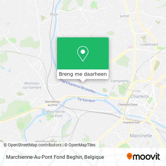 Marchienne-Au-Pont Fond Beghin kaart