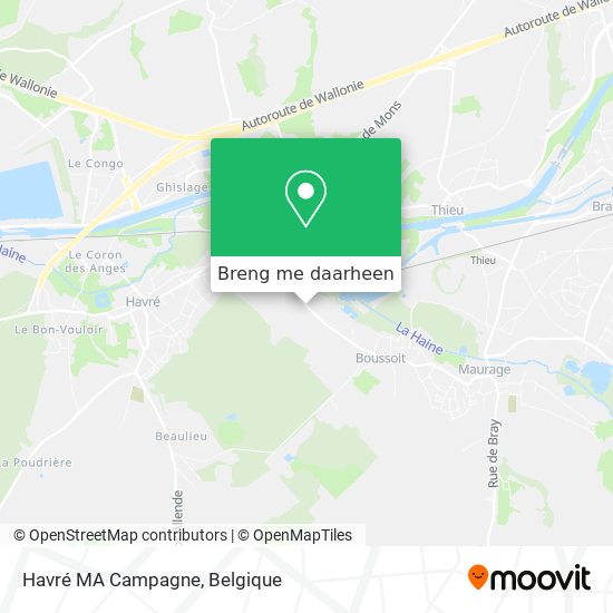 Havré MA Campagne kaart