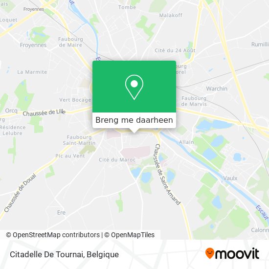 Citadelle De Tournai kaart