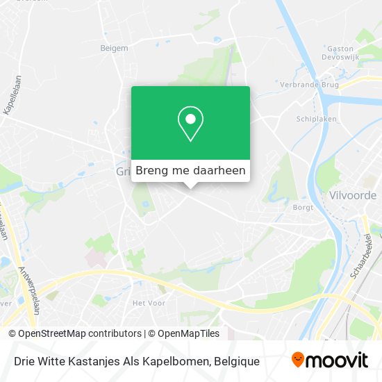 Drie Witte Kastanjes Als Kapelbomen kaart