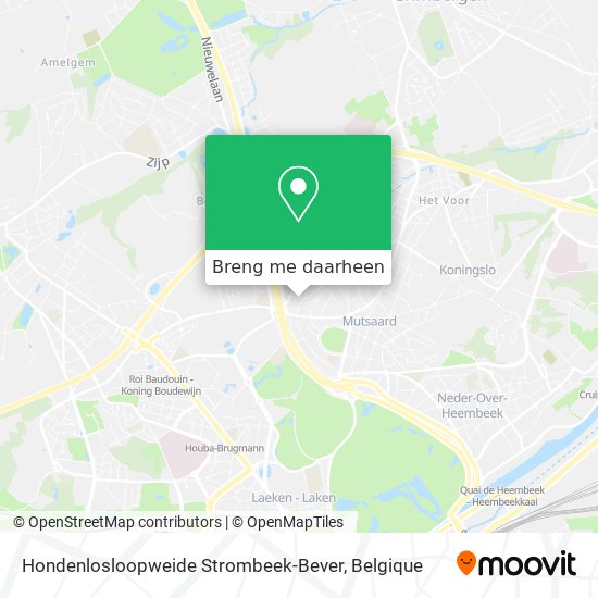 Hondenlosloopweide Strombeek-Bever kaart