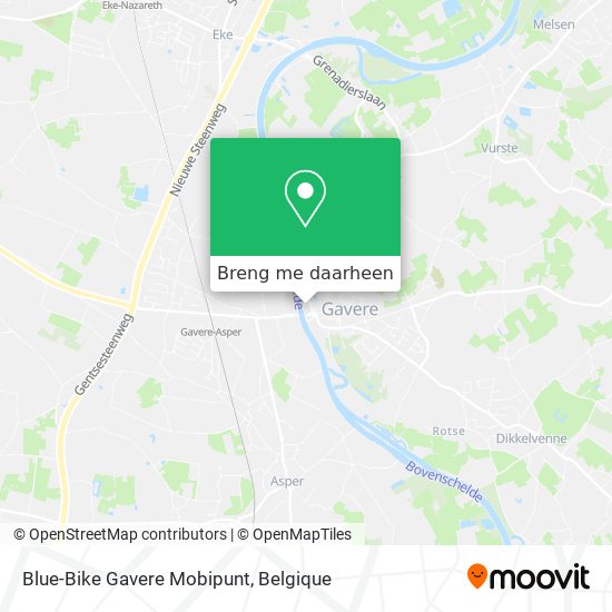 Blue-Bike Gavere Mobipunt kaart