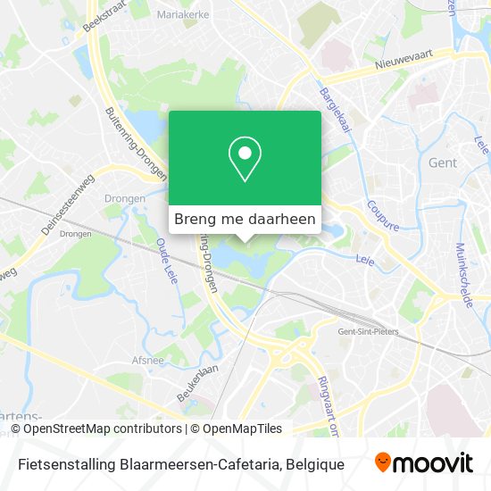 Fietsenstalling Blaarmeersen-Cafetaria kaart