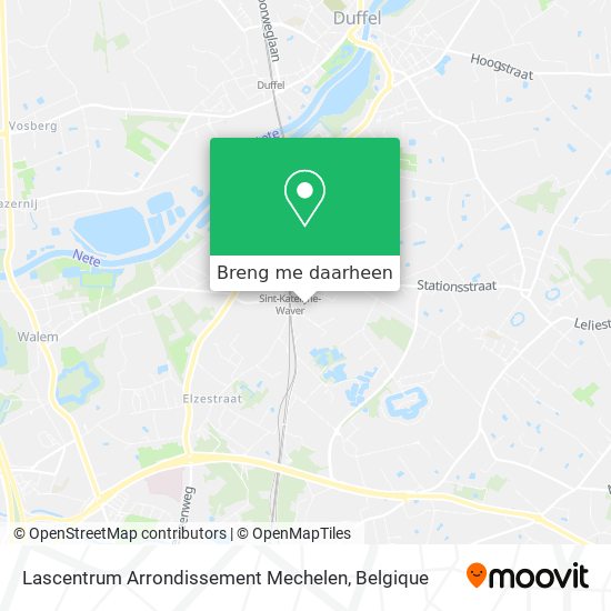 Lascentrum Arrondissement Mechelen kaart