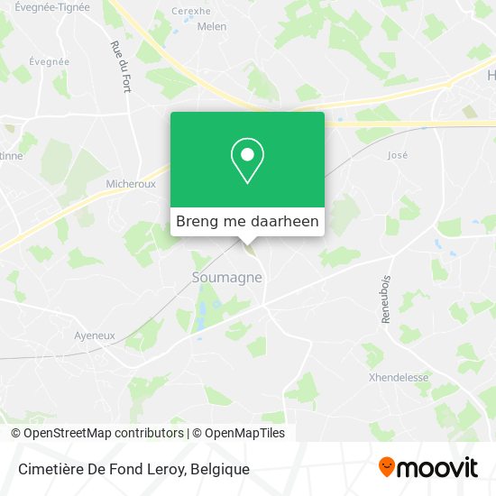 Cimetière De Fond Leroy kaart