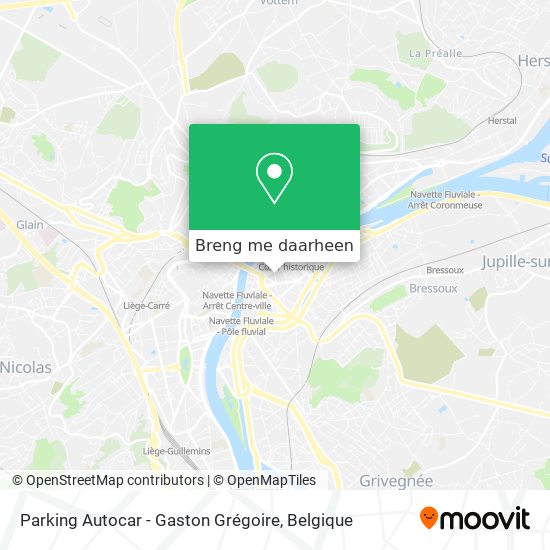 Parking Autocar - Gaston Grégoire kaart