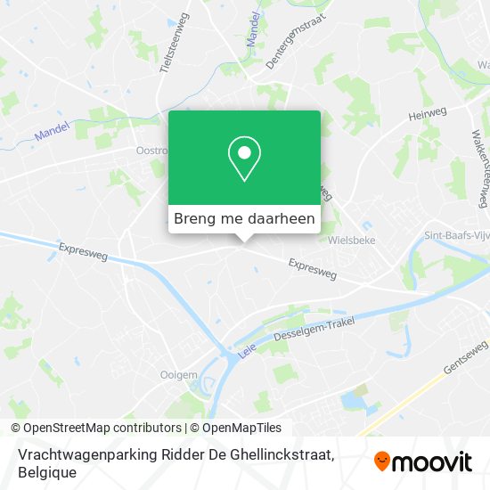 Vrachtwagenparking Ridder De Ghellinckstraat kaart