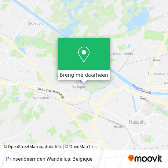 Prinsenbeemden Wandellus kaart
