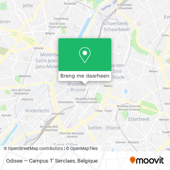 Odisee — Campus T' Serclaes kaart