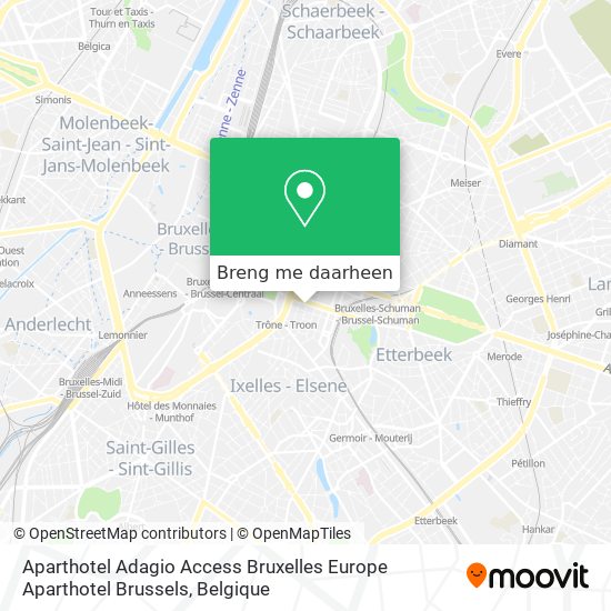 Aparthotel Adagio Access Bruxelles Europe Aparthotel Brussels kaart