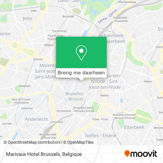 Marivaux Hotel Brussels kaart