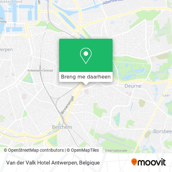 Van der Valk Hotel Antwerpen kaart