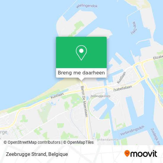 Zeebrugge Strand kaart