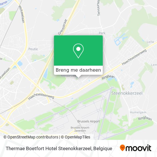 Thermae Boetfort Hotel Steenokkerzeel kaart
