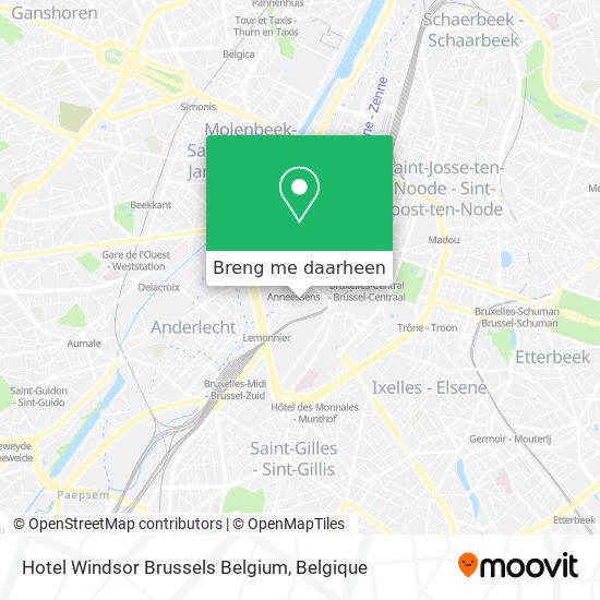 Hotel Windsor Brussels Belgium kaart