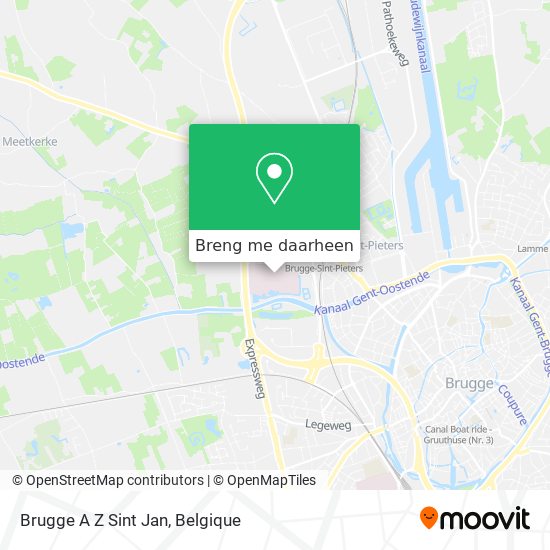 Brugge A Z Sint Jan kaart