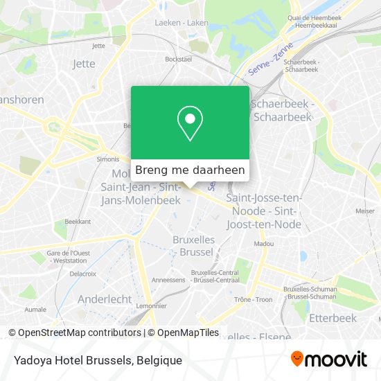 Yadoya Hotel Brussels kaart