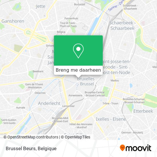 Brussel Beurs kaart