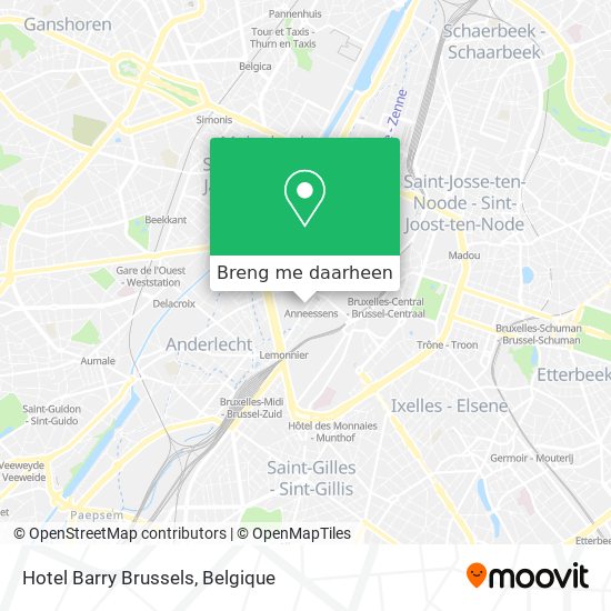 Hotel Barry Brussels kaart