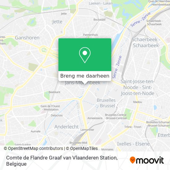 Comte de Flandre Graaf van Vlaanderen Station kaart