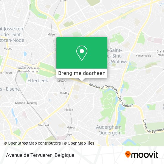 Avenue de Tervueren kaart