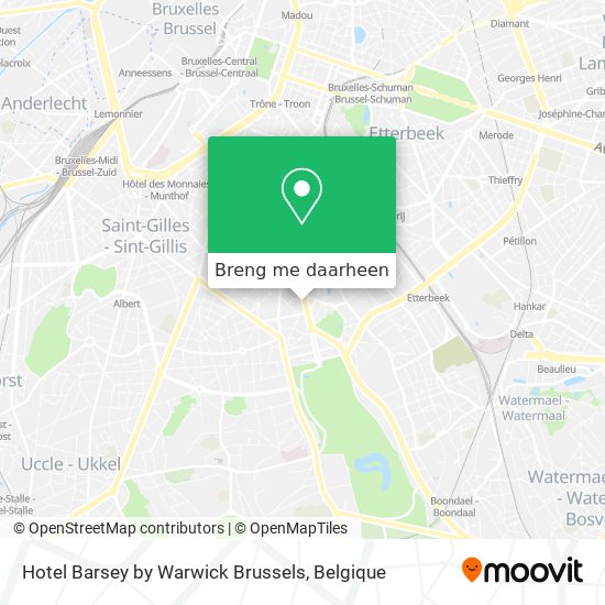 Hotel Barsey by Warwick Brussels kaart