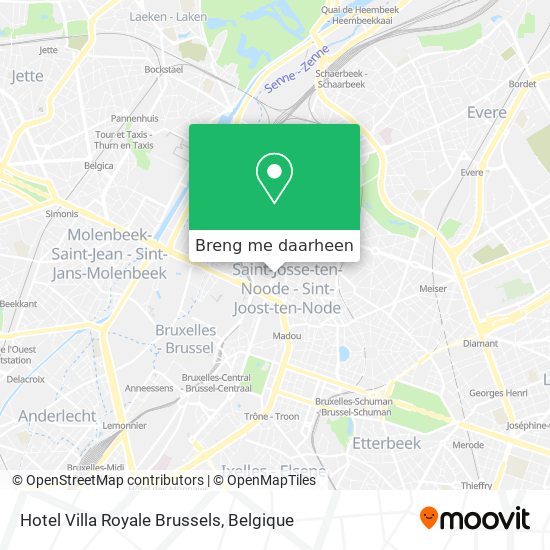 Hotel Villa Royale Brussels kaart