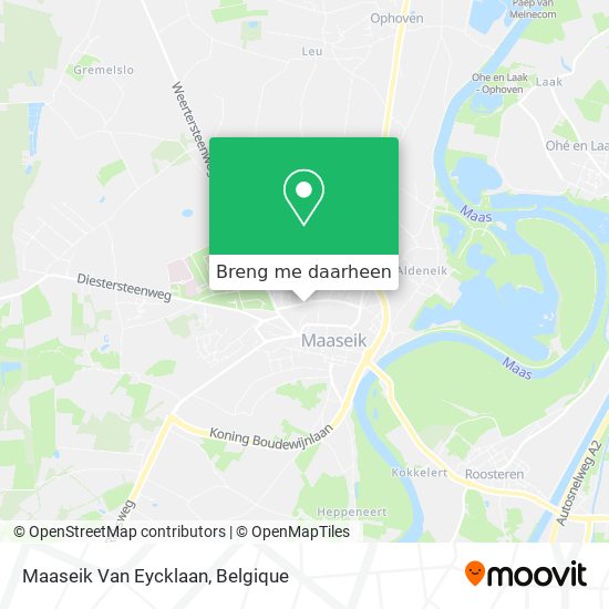 Maaseik Van Eycklaan kaart