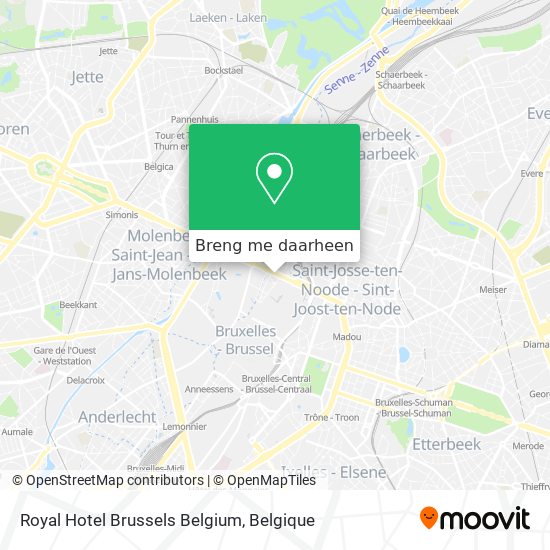 Royal Hotel Brussels Belgium kaart