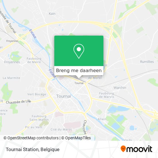 Tournai Station kaart