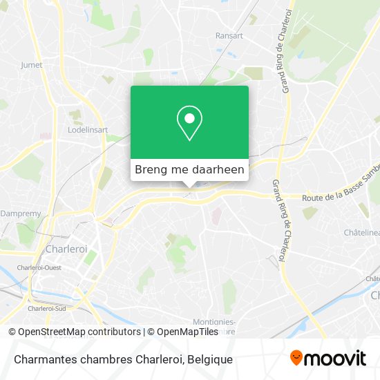 Charmantes chambres Charleroi kaart