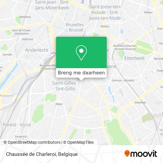 Chaussée de Charleroi kaart