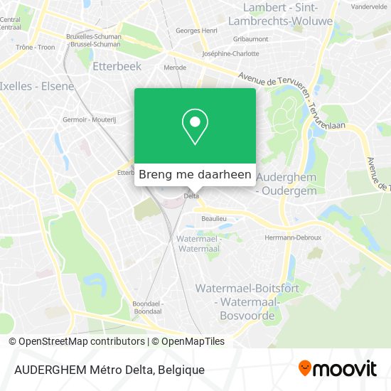 AUDERGHEM Métro Delta kaart