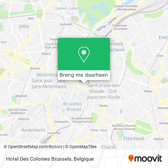 Hotel Des Colonies Brussels kaart