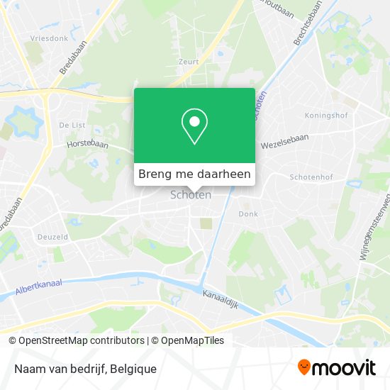 Naam van bedrijf kaart