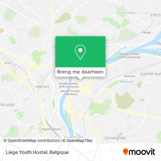 Liège Youth Hostel kaart