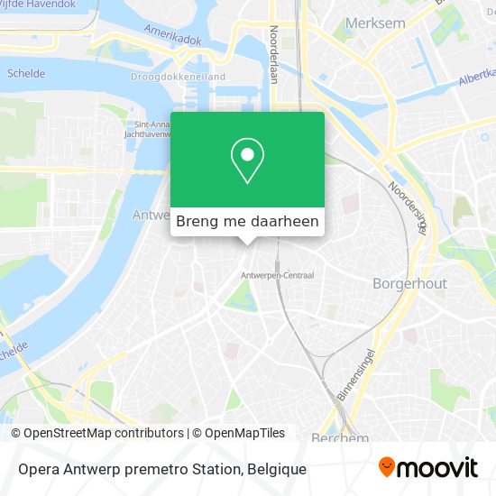 Opera Antwerp premetro Station kaart