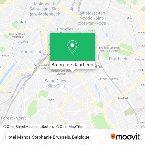 Hotel Manos Stephanie Brussels kaart