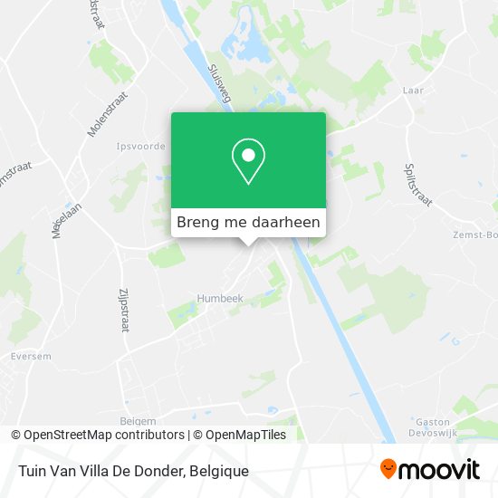 Tuin Van Villa De Donder kaart